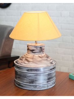 Homesake - Whitewash Milk Gagar Table Lamp Golden cone