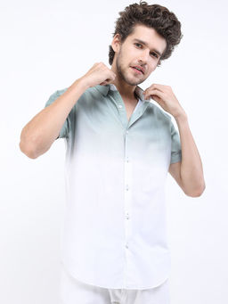 HIGHLANDER - Men's Slim Fit Ombre Printed Casual Shirt