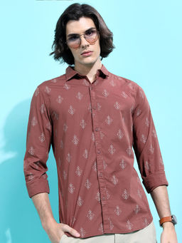 HIGHLANDER - Men's Printed Slim Fit Casual Shirt