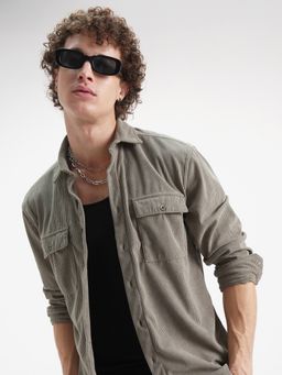 HIGHLANDER - Men's Beige Relaxed Shirt