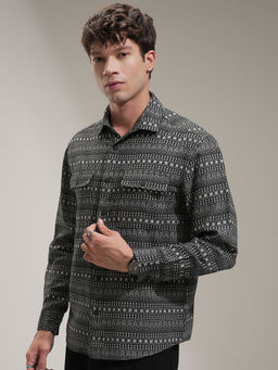 HIGHLANDER - Black Print Shirt
