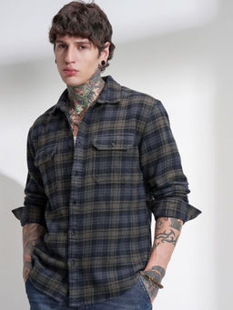 HIGHLANDER - Multi-Colour Men's Flannel Check Casual Shirt