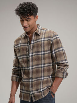 HIGHLANDER - Men's Flannel Check Relaxed Casual Shirt