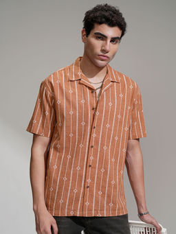 HIGHLANDER - Printed Cuban Collar Shirt