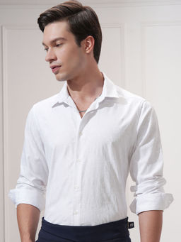 HIGHLANDER - White Slim Fit Shirt