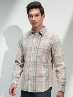 HIGHLANDER - Multi-Colour Checks Spread Collar Shirt