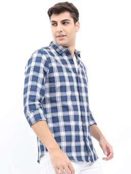 HIGHLANDER - Men's Blue Straight Shirt