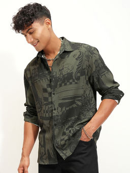 HIGHLANDER - Oliver Printed Relaxed Fit Shirt