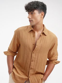 HIGHLANDER - Men's Mustard Relaxed Shirt