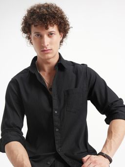 HIGHLANDER - Men's Black Slim Shirt
