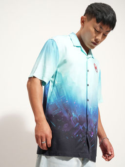 HIGHLANDER - Blue Spider Graphics Casual Shirt