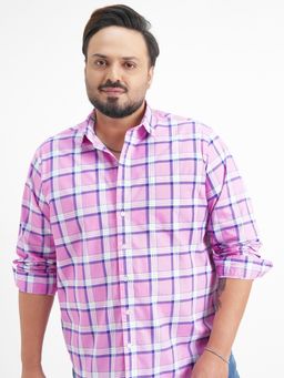 HIGHLANDER - Pink Checks Relaxed Pit Shirt