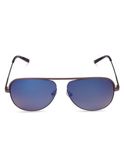 Tommy Hilfiger - Blue Lens Aviator UV Protected Sunglass Full Rim Metallic Frame With Mirrored