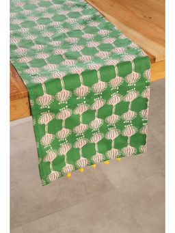 Freedom Tree - Aphim Herringbone Cotton Green Table Runner