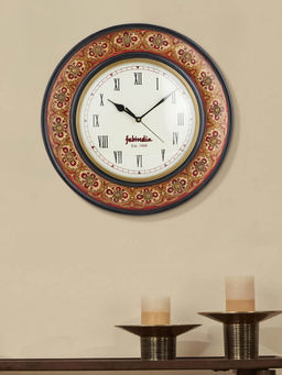 Fabindia - Zhuri Hand Painted Wooden Wall Clock