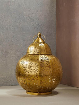 Fabindia - Golden Manjul Metal Table Lantern