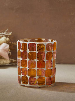 Fabindia - Red Prabha Glass Votive Holder