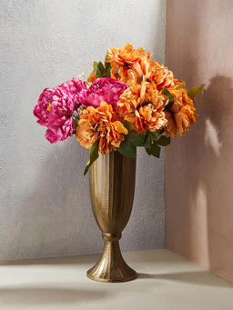 Fabindia - Golden Padma Metal Table Vase