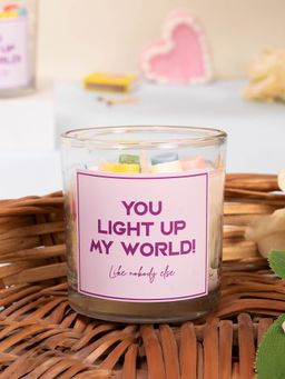 THE ZAPPY BOX - You Light Up My World' Candle