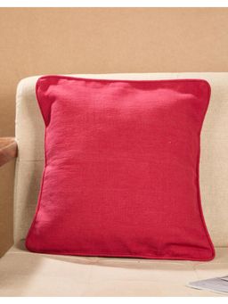 Fabindia - Red Cotton Printed Cushion Cover (16x16 inches)