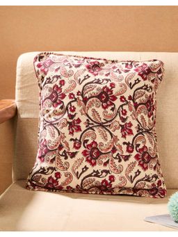 Fabindia - Red Cotton Woven Cushion Cover (16x16 inches)