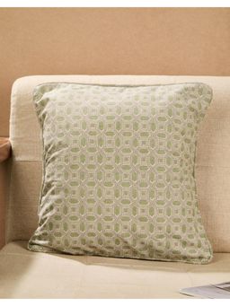 Fabindia - Green Cotton Woven Cushion Cover (16x16 inches)
