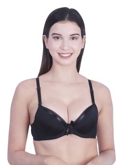 BRACHY - Black Women T-Shirt Heavily Padded Push Up Bra
