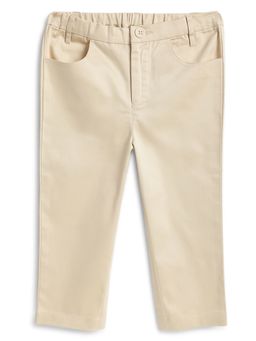 TIBER TABER - Boys Cream Cotton Solid/Plain Pant