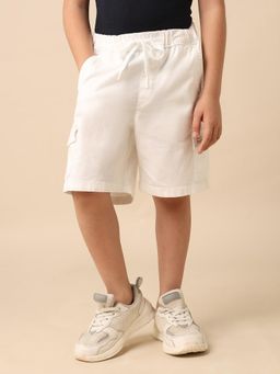 U.S. POLO ASSN. - Boys White Cotton Solid/Plain Shorts