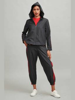 dash and dot - Black Stripe Travel Hoodie