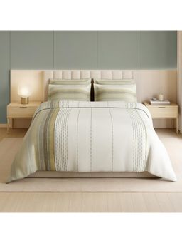 SPACES - 350 Tc Egyptian Cotton Abstract King Bedsheet with 2 Pillow Covers