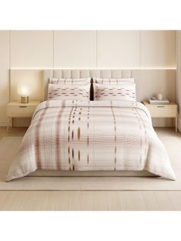 SPACES - Loom Impressions 350 Tc Egyptian Cotton Abstract King Bedsheet with 2 Pillow Covers