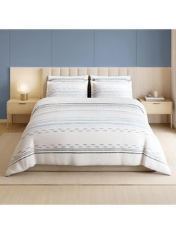 SPACES - Loom Impressions 350 Tc Egyptian Cotton Abstract King Bedsheet with 2 Pillow Covers