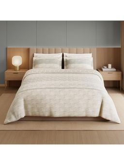SPACES - 350 Tc Egyptian Cotton Abstract King Bedsheet with 2 Pillow Covers