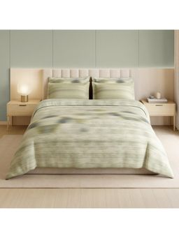 SPACES - 350 Tc Egyptian Cotton Abstract King Bedsheet with 2 Pillow Covers