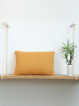 PLUCHI - Anna Honey Gold 12 X 20 Inches Decorative Cushion Cover