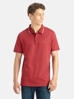 Jockey - 3911 Men Super Combed Cotton Solid Half Sleeve Polo T-Shirt - Sundried Tomato