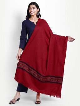 Zamour - Women Himalayan Kullu Maroon Shawl