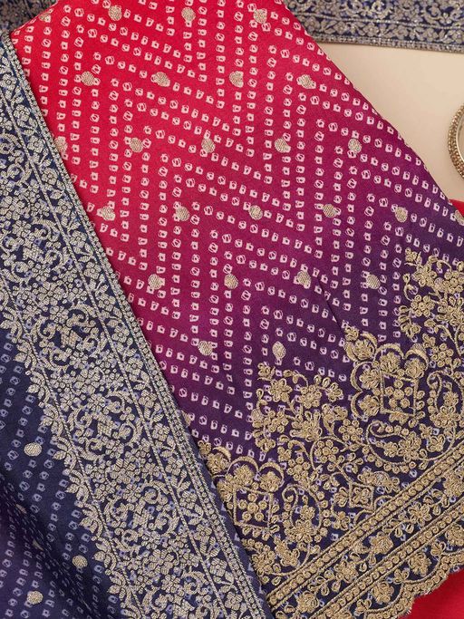 silk bandhani dress material online shopping Bandhani Dress Materials Pure modal gaji silk lagdi patta dupatta dress material... 4060/- Free Shipping