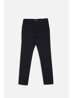 Allen Solly - Boys Navy Blue Slim Fit Solid Trouser