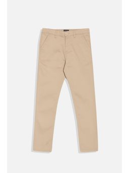Allen Solly - Boys Beige Slim Fit Solid Trouser