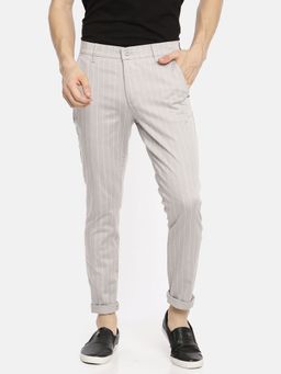 The Indian Garage Co - Men Lavender Stripes Chinos