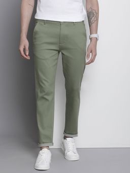 The Indian Garage Co - Men Green Solid/Plain Chinos