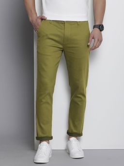 The Indian Garage Co - Men Olive Solid/Plain Chinos