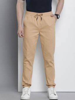 The Indian Garage Co - Men Tan Solid/Plain Joggers