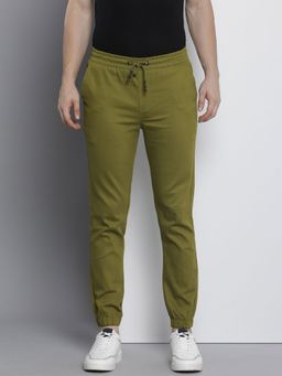 The Indian Garage Co - Men Olive Solid/Plain Joggers