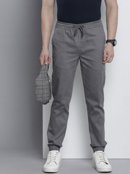 The Indian Garage Co - Men Grey Solid/Plain Joggers