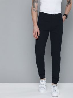 The Indian Garage Co - Men Navy Blue Solid/Plain Joggers