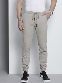 The Indian Garage Co - Men Grey Solid/Plain Joggers