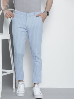 The Indian Garage Co - Men Blue Stripes Chinos